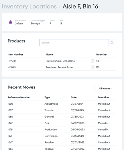 Screenshot of the Goflow dashboard, showing part of the 3PL fulfillment process.