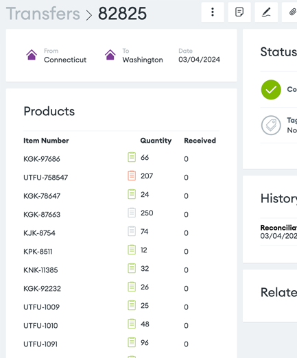 Screenshot of the Goflow dashboard, showing part of a pick list, with an overlapping view of purchasing a shipping label